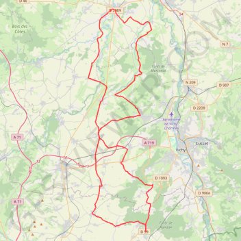 Saint-Pourçain GPS track, route, trail