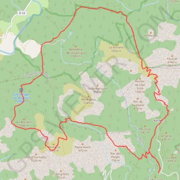 Le Montahut et Saint-Martin-du-Froid GPS track, route, trail