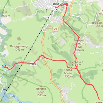 Cigota GPS track, route, trail