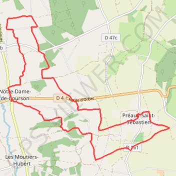 Autour de Notre-Dame-de-Courson GPS track, route, trail