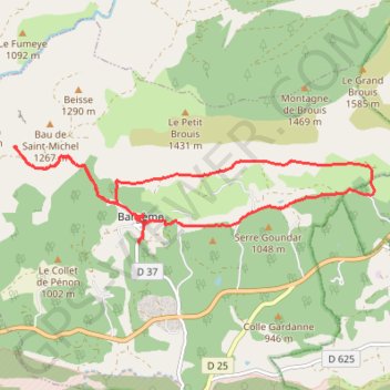 Bargème GPS track, route, trail