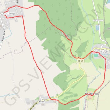 Marche à Luttange GPS track, route, trail