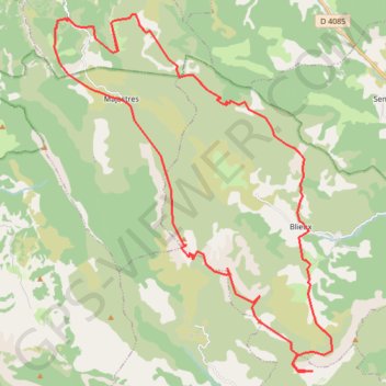 Le Chiran par Blieux GPS track, route, trail