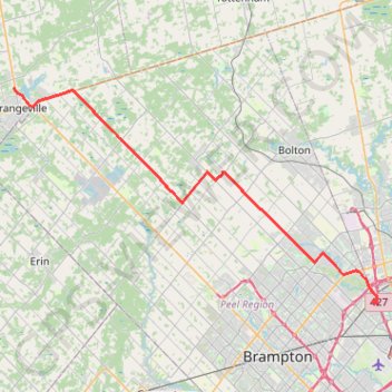 Orangeville - Brampton GPS track, route, trail