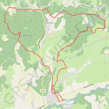 Le Sanglier - Montsevenoux GPS track, route, trail