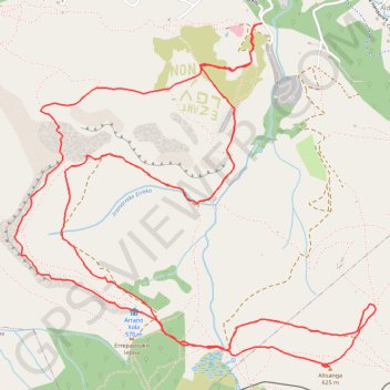 2023/01/10 Ihitzelai (Miramar) et Altxanga en circuit depuis Ascain GPS track, route, trail
