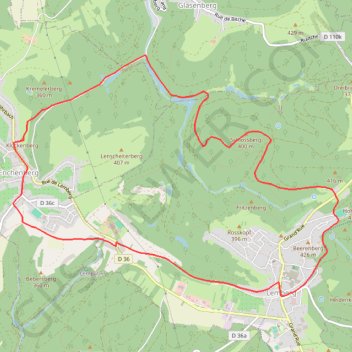 Entre Lemberg et Enchenberg GPS track, route, trail