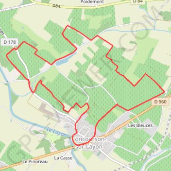 Entre vignes et charbons (Sud) - Concourson-sur-Layon GPS track, route, trail