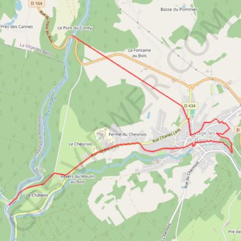 Itinéraire pédestre Bains les Bains GPS track, route, trail