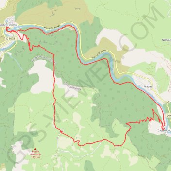 SAINT ENIMIE - CASTELBOUC GPS track, route, trail