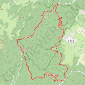 Guebwiller - Circuit du Firstplan GPS track, route, trail