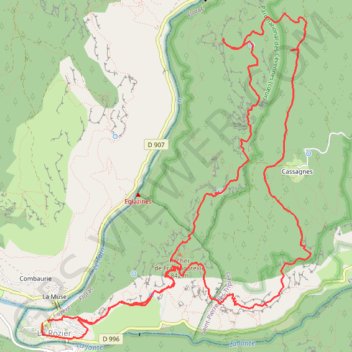 Gorges du Tarn - Le Rozier GPS track, route, trail