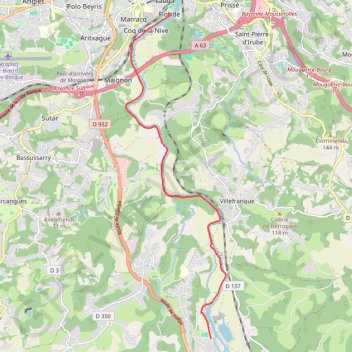 Bayonne-Ustaritz GPS track, route, trail
