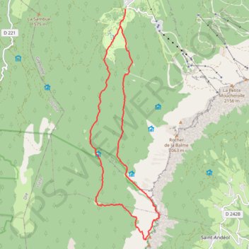Le Rocher du Playnet par le Purgatoire GPS track, route, trail