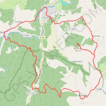 De Brionnet à Courgoul par Saurier GPS track, route, trail