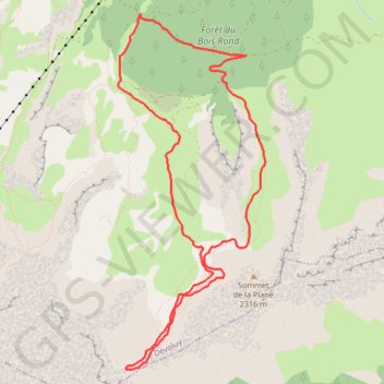 Le pas du Follet depuis la cabane Avalanche GPS track, route, trail