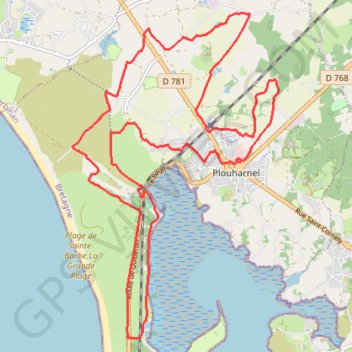 Plouharnel : Parcours N°2 - 17453 - UtagawaVTT.com GPS track, route, trail
