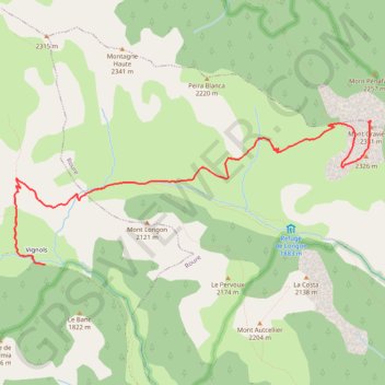 Mont-Gravières GPS track, route, trail