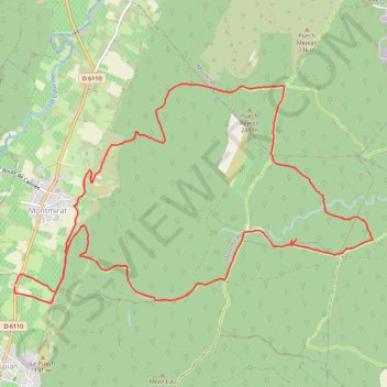 Montmirat - Le Bois de Lens GPS track, route, trail