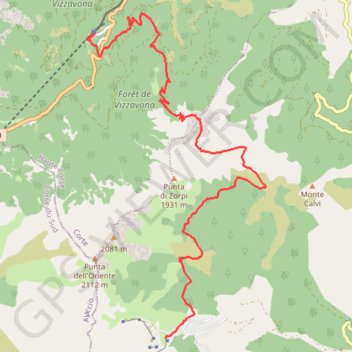 Vizzavona - Capanelle GPS track, route, trail