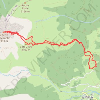 Légette du Mirantin GPS track, route, trail