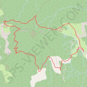 Tour des Quatre Cantons, depuis Bairols GPS track, route, trail