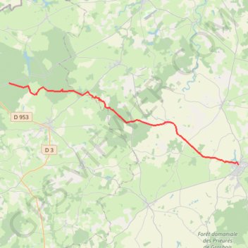 De Bourbon-l'Archambault à la forêt du Tronçais GPS track, route, trail