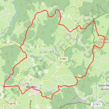 Marlhes GPS track, route, trail