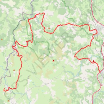 Tour des Monts Aubrac. De Recoules-d'Aubrac à Aumont-Aubrac (Lozère) GPS track, route, trail
