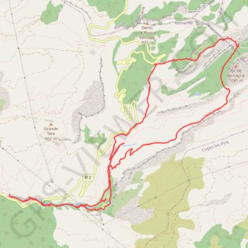 Pic de bertagne grande baume GPS track, route, trail