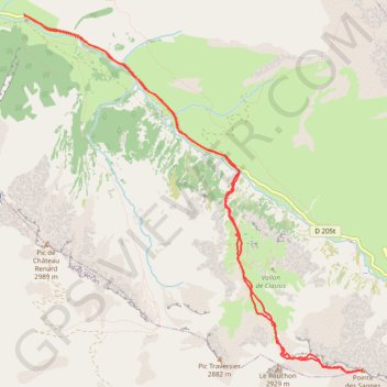 Pointe des Sagnes Longues GPS track, route, trail