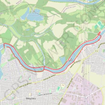 Canal de Jonage - Géocahing GPS track, route, trail
