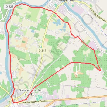 Circuit de Sainte-Livrade-sur-Lot - Vignes et vergers GPS track, route, trail