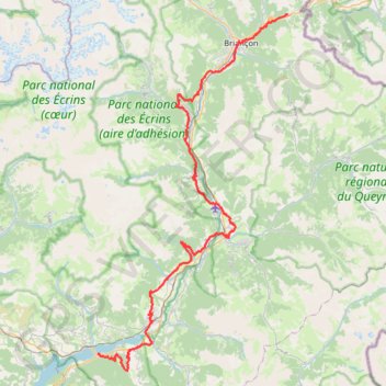GR653D De Montgenèvre à Savines-le-Lac (Hautes-Alpes) GPS track, route, trail