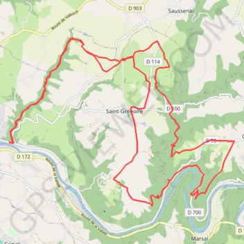 Le long du Tarn vers Arthes GPS track, route, trail