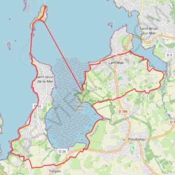 Lancieux-Les Hébihens GPS track, route, trail