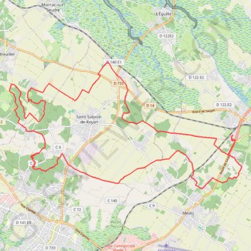 Saujon 34 kms GPS track, route, trail
