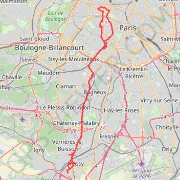 Paris GPS track, route, trail