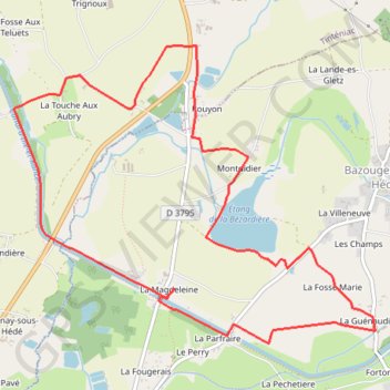 Hede-Bazouges onze ecluses GPS track, route, trail