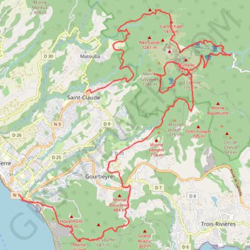 Volcano Trail - Grand Raid de la Région Guadeloupe GPS track, route, trail