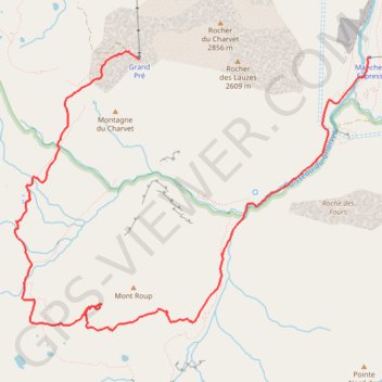 Tour du Mont Roup GPS track, route, trail