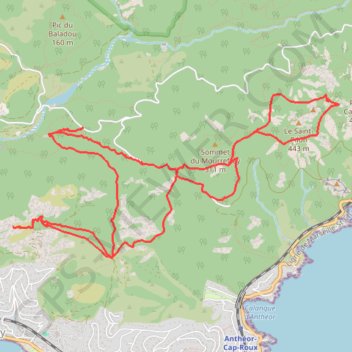Grenouillet, Col du St Pilon Col du Cap Roux GPS track, route, trail