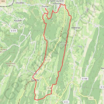 Grusse - Augissey GPS track, route, trail