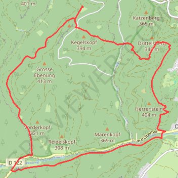 A la découverte de la Hunebourg GPS track, route, trail