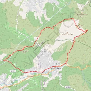 Saint-Jean-du-Puy et le Régagnas GPS track, route, trail
