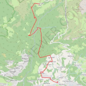 Vallée du Giffre, Samoëns, de Plampraz au Croz d'en Haut GPS track, route, trail