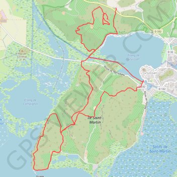 Île Saint-Martin - Étang de l'Ayrolle - Étang de Campignol - Gruissan GPS track, route, trail