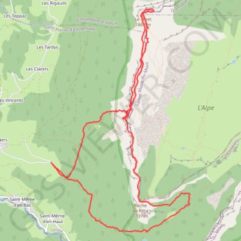 Tour du Pinet - Sangles de Fouda Blanc et du Pinet (Chartreuse) GPS track, route, trail