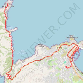Calvi et Sentier de la Revellata (Corse) GPS track, route, trail