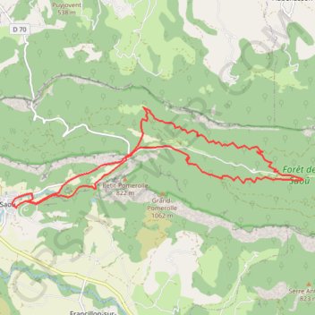 Le Muletier autour du Saoü GPS track, route, trail